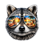 coolest,stuff,tshirt,shirt,tee,unisex,fashion,gift,graphic,apparel,streetwear,casual,clothing,outfit,trendy,raccoon,sunglasses,aviator,mirrored,reflection,beach,sunset,tropical,palms,ocean,summer,vacation,paradise,island,coastal,relaxation,cocktails,pineapple,bikini,sunbathing,women,sand,animal,wildlife,portrait,realistic,detailed,cool,playful,design