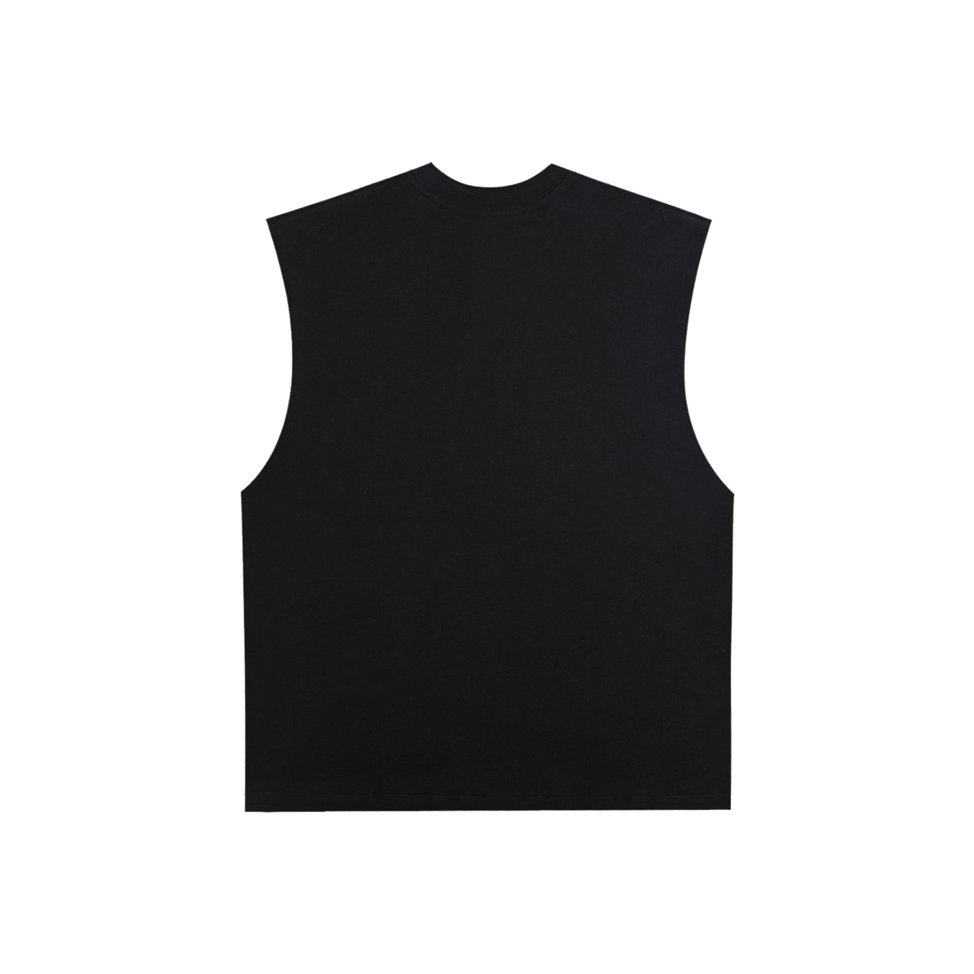 Raw Edge Cotton Tank Top Unique Hood Graffiti Style