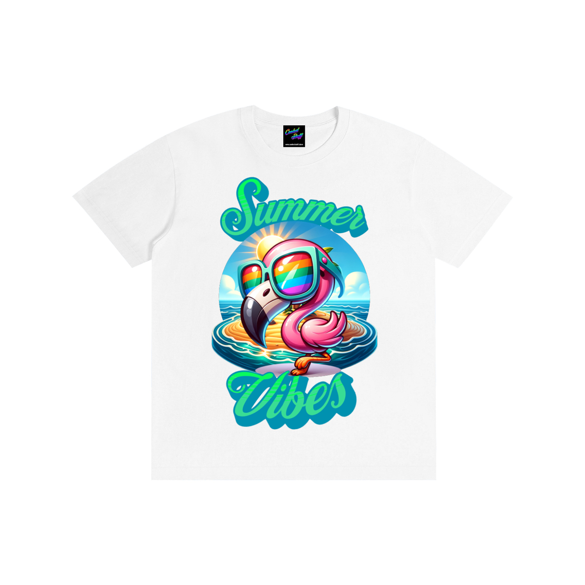 summer,vibes,tshirt,tropical,tee,sunshine,sunglasses,shirt,rainbow,pink,party,paradise,ocean,island,holiday,gift,funny,flamingo,cute,cruise,coolest,colourful,coastal,beach,apparel,aesthetic