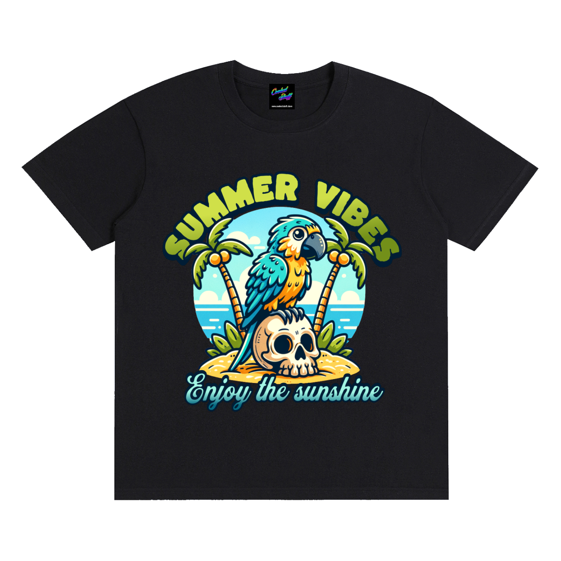 summer,vibes,shirt,tropical,parrot,tee,skull,graphic,beach,vacation,gift,tshirt,island,holiday,plam,tree,edgy,sunshine,pacific