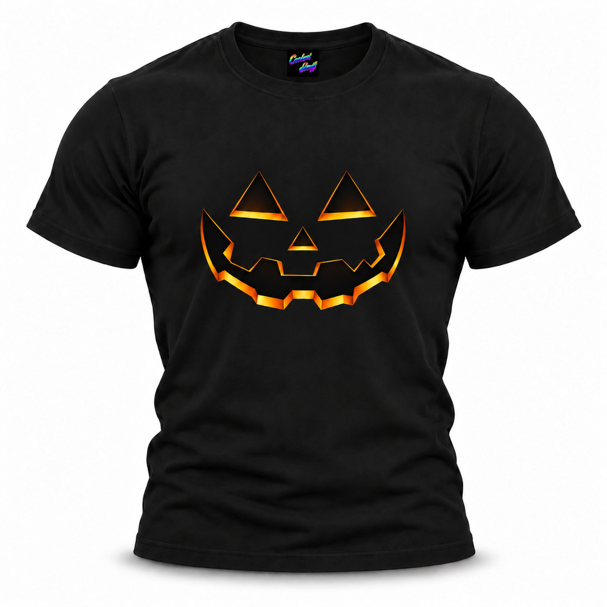 coolest,stuff,tshirt,shirt,tee,unisex,fashion,gift,graphic,apparel,streetwear,casual,clothing,outfit,trendy,halloween,pumpkin,jackolantern,grinning,triangular,eyes,teeth,carved,bevelled,dimensional,shadow,contrast,palyful,spooky,festive,autumn,october,harvest,costume,party,treats,seasonal,black