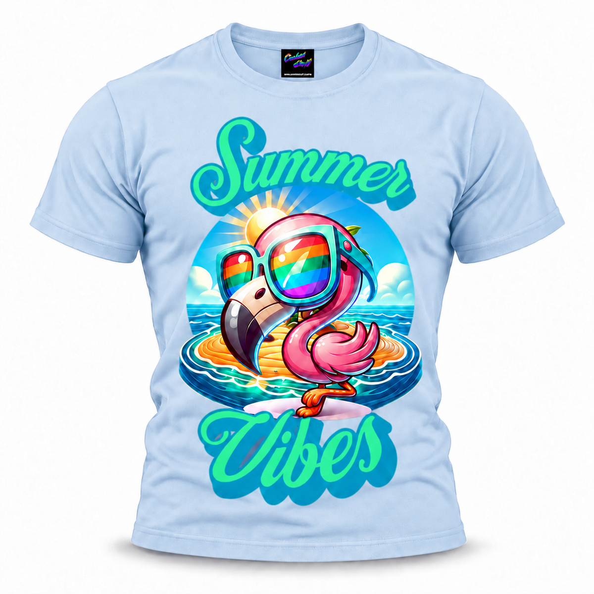 coolest,stuff,tshirt,shirt,tee,unisex,fashion,gift,bold,graphic,apparel,streetwear,casual,clothing,outfit,trendy,flamingo,summer,vibes,sunglasses,rainbow,tropical,beach,vacation,island,ocean,sunshine,waves,sand,paradise,coastal,holiday,bird,colorful,cartoon,cute,playful,cheerful,relaxation,fun,retro,typography,script,blue