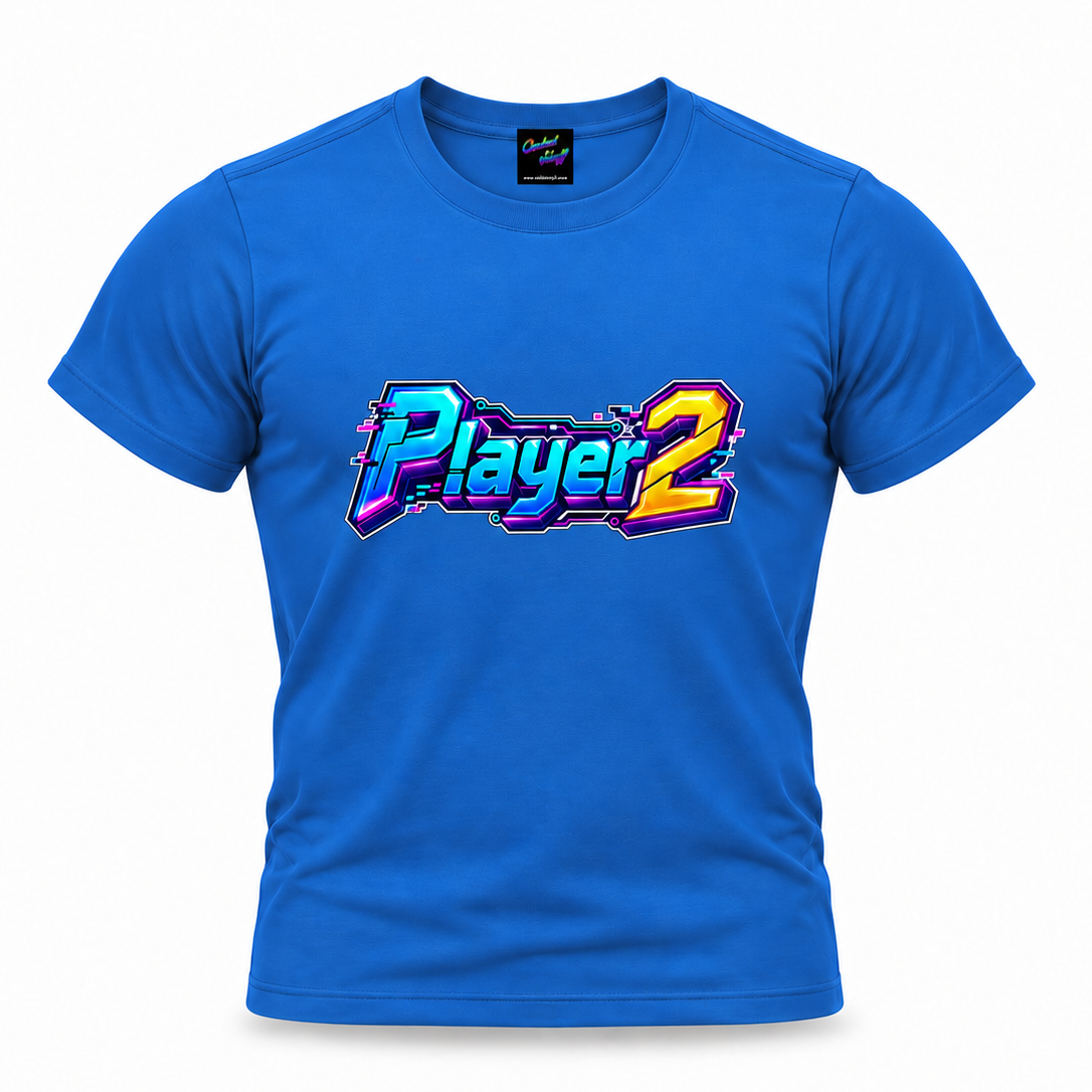 coolest,stuff,tshirt,shirt,tee,unisex,fashion,gift,bold,graphic,apparel,streetwear,casual,player,two,gamer,gaming,arcade,retro,neon,cyberpunk,digital,glitch,pixels,circuitry,technology,futuristic,typography,lettering,dimensional,beveled,outlined,gradient,cyan,magenta,yellow,geek,nostalgia,esports,console,blue