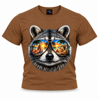 coolest,stuff,tshirt,shirt,tee,unisex,fashion,gift,graphic,apparel,streetwear,casual,clothing,outfit,trendy,raccoon,sunglasses,aviator,mirrored,reflection,beach,sunset,tropical,palms,ocean,summer,vacation,paradise,island,coastal,relaxation,cocktails,pineapple,bikini,sunbathing,women,sand,animal,wildlife,portrait,realistic,detailed,cool,playful,brown