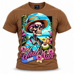 coolest,stuff,tshirt,shirt,tee,unisex,fashion,gift,bold,graphic,apparel,streetwear,casual,clothing,trendy,skeleton,skull,summer,beach,tropical,vacation,sun,sunglasses,coconut,drink,straw,hat,hawaiian,hibiscus,floral,palms,ocean,sand,island,paradise,relaxation,retro,vintage,colorful,turquoise,humor,holiday,coastal,cartoon,illustration,typography,brown