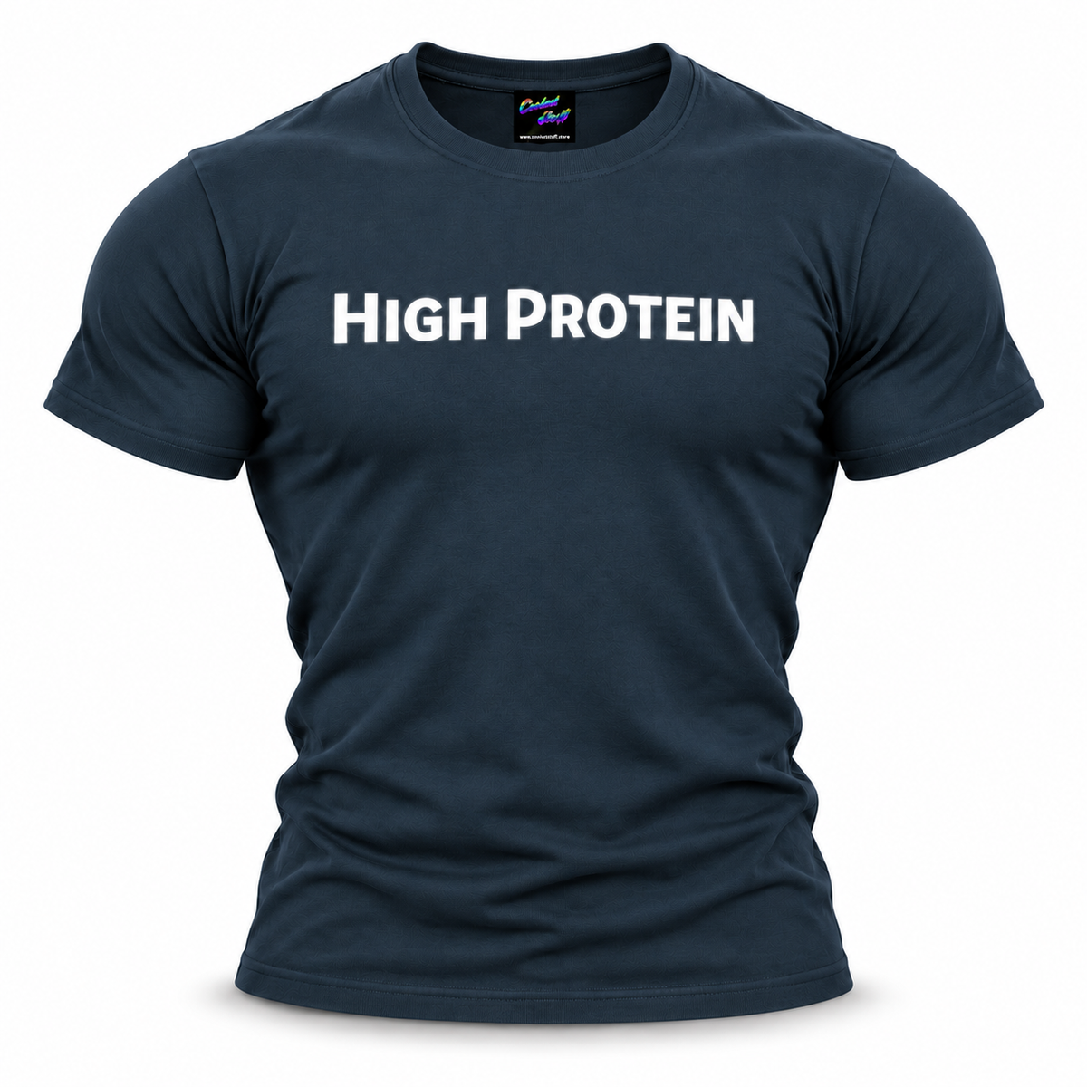 high,protein,gym,bodybuilding,fitness,weightlifting,muscle,strength,training,workout,bulking,nutrition,macros,athlete,lifter,gymrat,gains,motivation,dedication,discipline,tshirt,menswear,apparel,activewear,crewneck,shortsleeve,typography,slogan,minimalist,bold,casual,statement,gift,tee,shirt,outfit,casual,unisex,navy