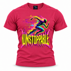 coolest,stuff,tshirt,shirt,tee,unisex,fashion,gift,bold,graphic,apparel,streetwear,casual,clothing,outfit,trendy,unstoppable,runner,running,sprint,speed,motion,energy,momentum,endurance,determination,motivation,ambition,resilience,fitness,training,workout,athletics,neon,acid,psychedelic,glitch,liquid,abstract,silhouette,graffiti,typography,vibrant,pink