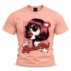 coolest,stuff,tshirt,shirt,tee,unisex,fashion,gift,graphic,apparel,streetwear,casual,clothing,outfit,trendy,retro,girl,popart,vintage,pinup,sunglasses,lollipop,candy,heart,love,star,halftone,dots,bob,bangs,lipstick,portrait,comic,illustration,typography,script,playful,sassy,glamour,nostalgia,rockabilly,pink
