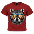 coolest,stuff,tshirt,shirt,tee,unisex,fashion,gift,graphic,apparel,streetwear,casual,clothing,outfit,trendy,raccoon,sunglasses,aviator,mirrored,reflection,beach,sunset,tropical,palms,ocean,summer,vacation,paradise,island,coastal,relaxation,cocktails,pineapple,bikini,sunbathing,women,sand,animal,wildlife,portrait,realistic,detailed,cool,playful,red