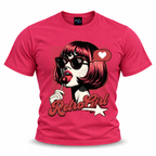 coolest,stuff,tshirt,shirt,tee,unisex,fashion,gift,graphic,apparel,streetwear,casual,clothing,outfit,trendy,retro,girl,popart,vintage,pinup,sunglasses,lollipop,candy,heart,love,star,halftone,dots,bob,bangs,lipstick,portrait,comic,illustration,typography,script,playful,sassy,glamour,nostalgia,rockabilly,rosepink