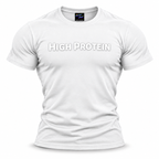high,protein,gym,bodybuilding,fitness,weightlifting,muscle,strength,training,workout,bulking,nutrition,macros,athlete,lifter,gymrat,gains,motivation,dedication,discipline,tshirt,menswear,apparel,activewear,crewneck,shortsleeve,typography,slogan,minimalist,bold,casual,statement,gift,tee,shirt,outfit,casual,unisex,white
