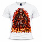 Halloween,tshirt,tee,spooky,undead,skeleton,vampire,shirt,holy,flames,scary,outfit,nun,horror,haunted,graphic,gothic,design,demonic,cross,creepy,white
