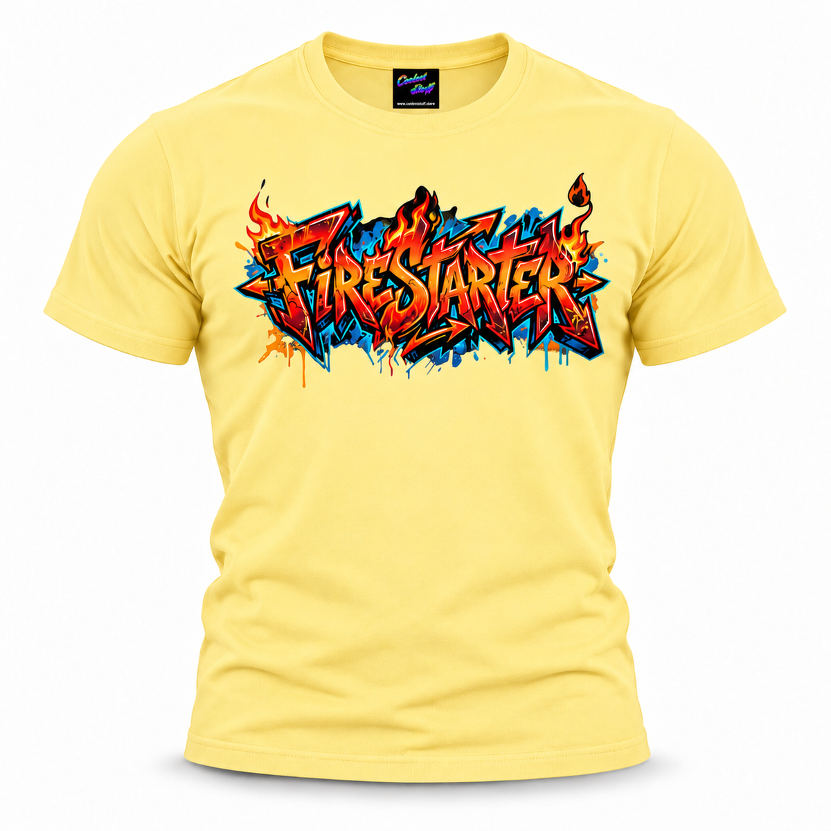 coolest,stuff,fire,starter,firestarter,vibrant,urban,tshirt,tee,streetwear,skater,shirt,rebellious,punk,hiphop,graphic,graffiti,gift,flame,firestarter,fire,festival,design,cool,colourful,clothing,bold,yellow

