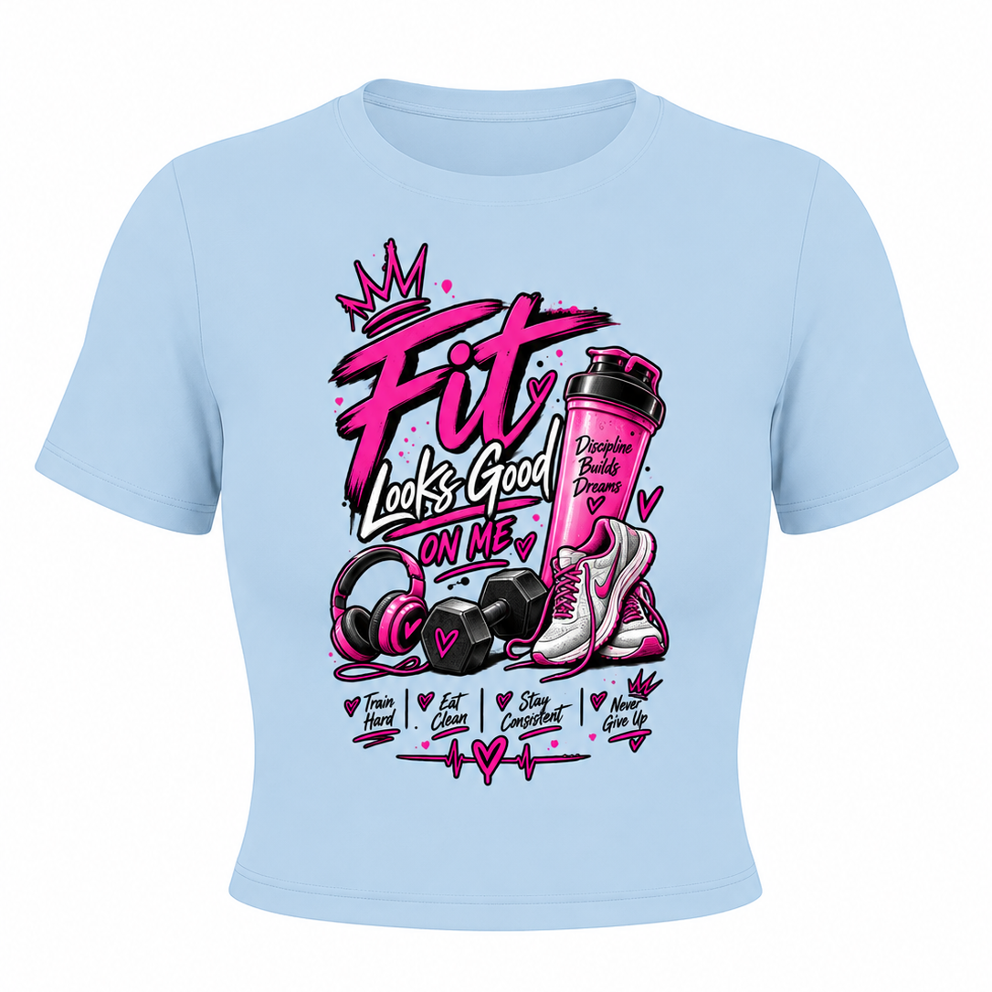 Fit Looks Good on Me Performance Shirt – Women’s Gym Fitness Workout & Weightlifting Shirt