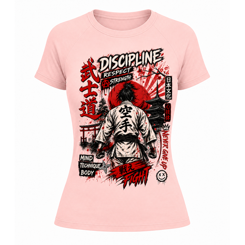 coolest,stuff,tshirt,shirt,tee,women,fashion,gift,bold,graphic,apparel,streetwear,casual,clothing,outfit,trendy,girl,karate,martial,arts,discipline,respect,strength,bushido,japanese,kanji,warrior,training,determination,perseverance,mind,technique,body,fight,gi,belt,dojo,torii,pagoda,blossoms,shuriken,punk,grunge,typography,pink