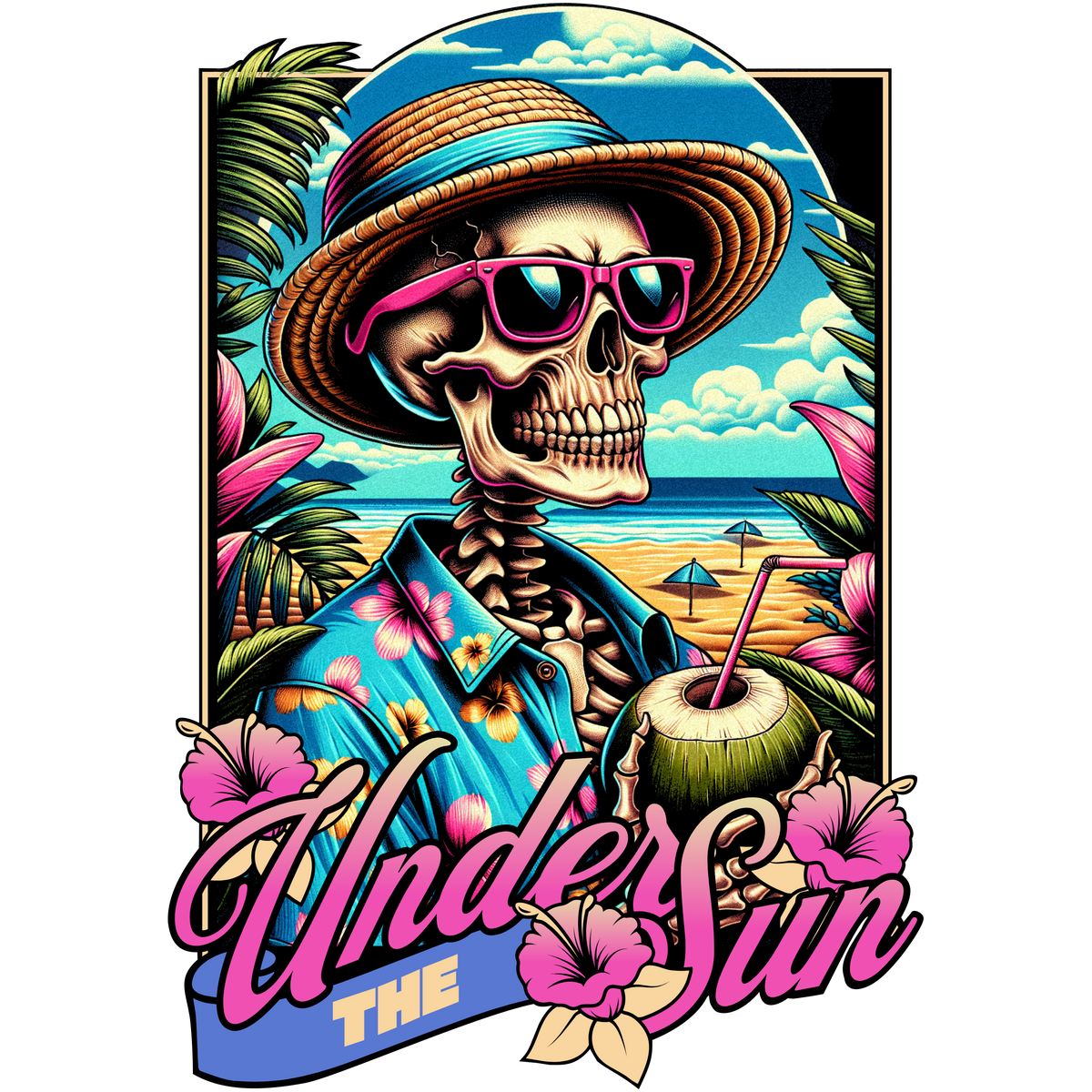 Under The Sun T-Shirt | Tropical Streetwear Graphic Design TEE
