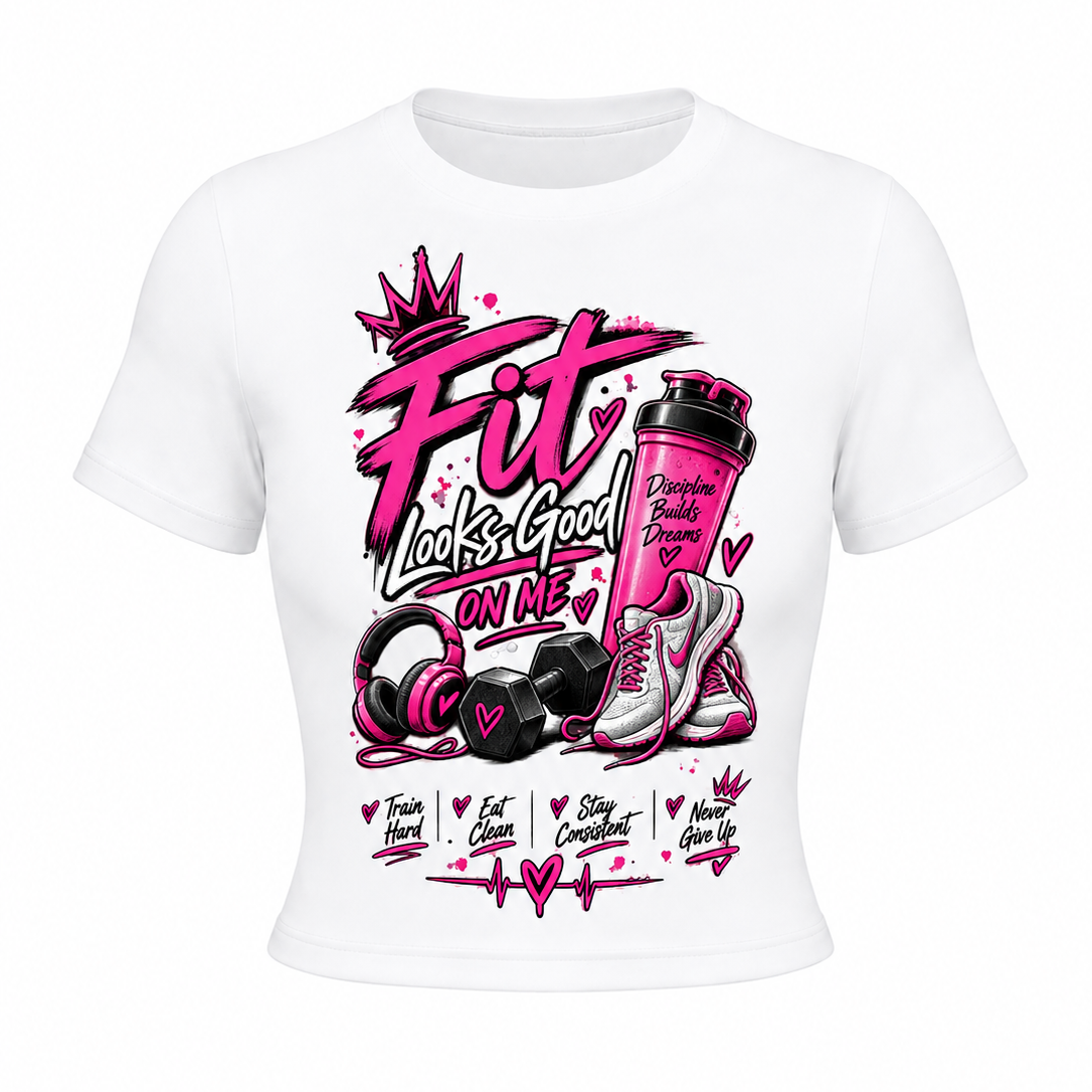 Fit Looks Good on Me Performance Shirt – Women’s Gym Fitness Workout & Weightlifting Shirt