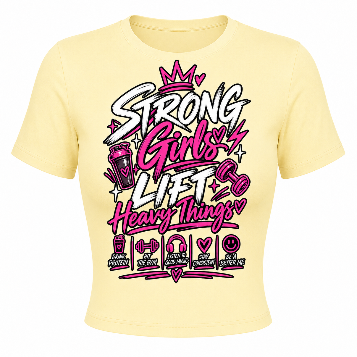 Strong Girls Lift Heavy Things Women’s Performance Top – Gym & Fitness Workout Shirt