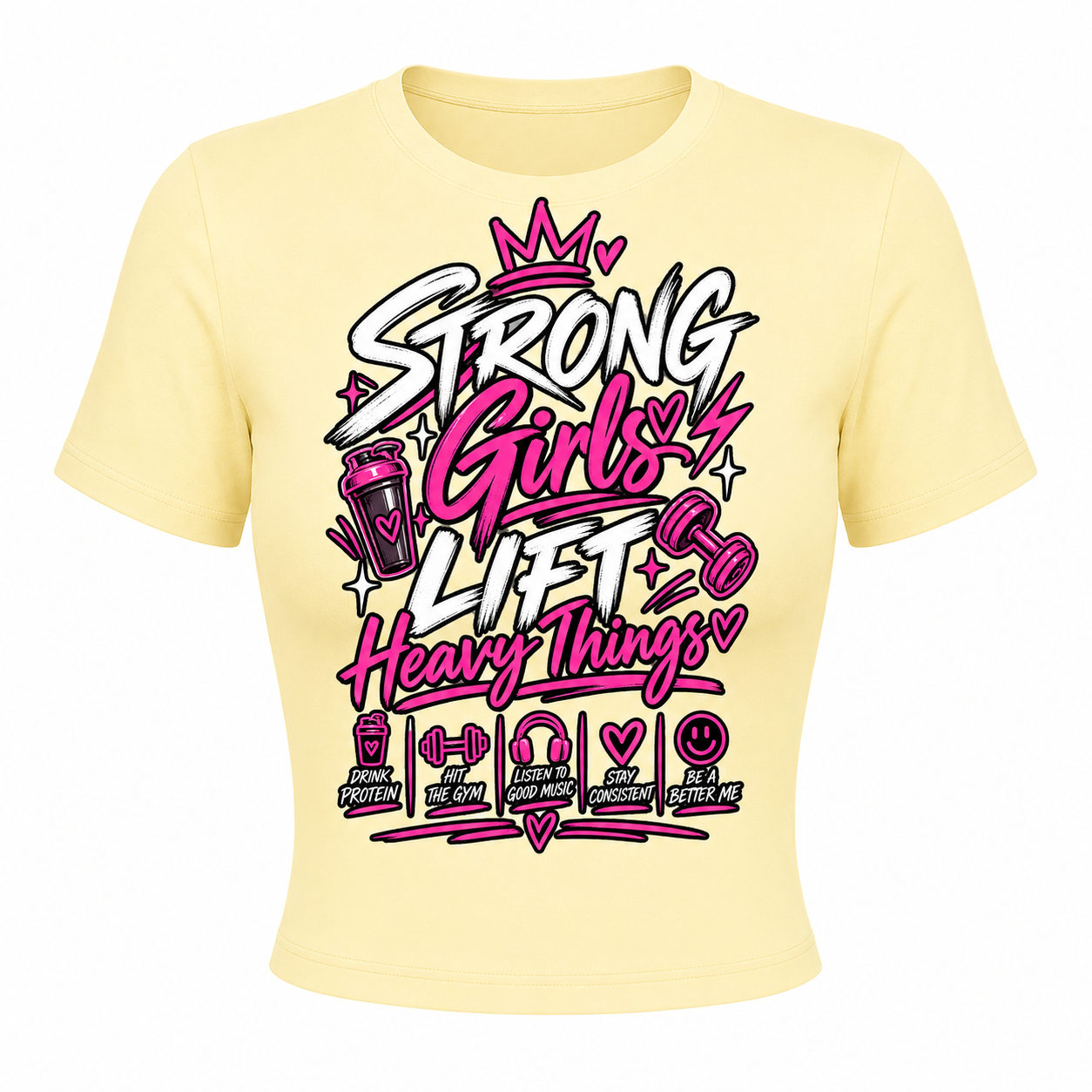 Strong Girls Lift Heavy Things Women’s Performance Top – Gym & Fitness Workout Shirt